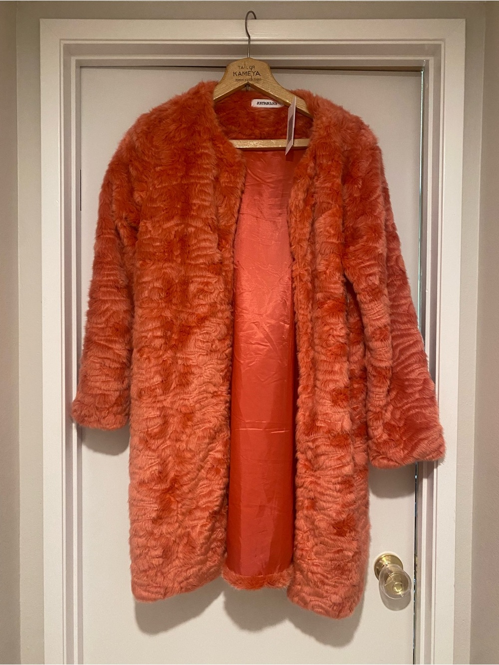 Bright pink Faux Fur Coat
